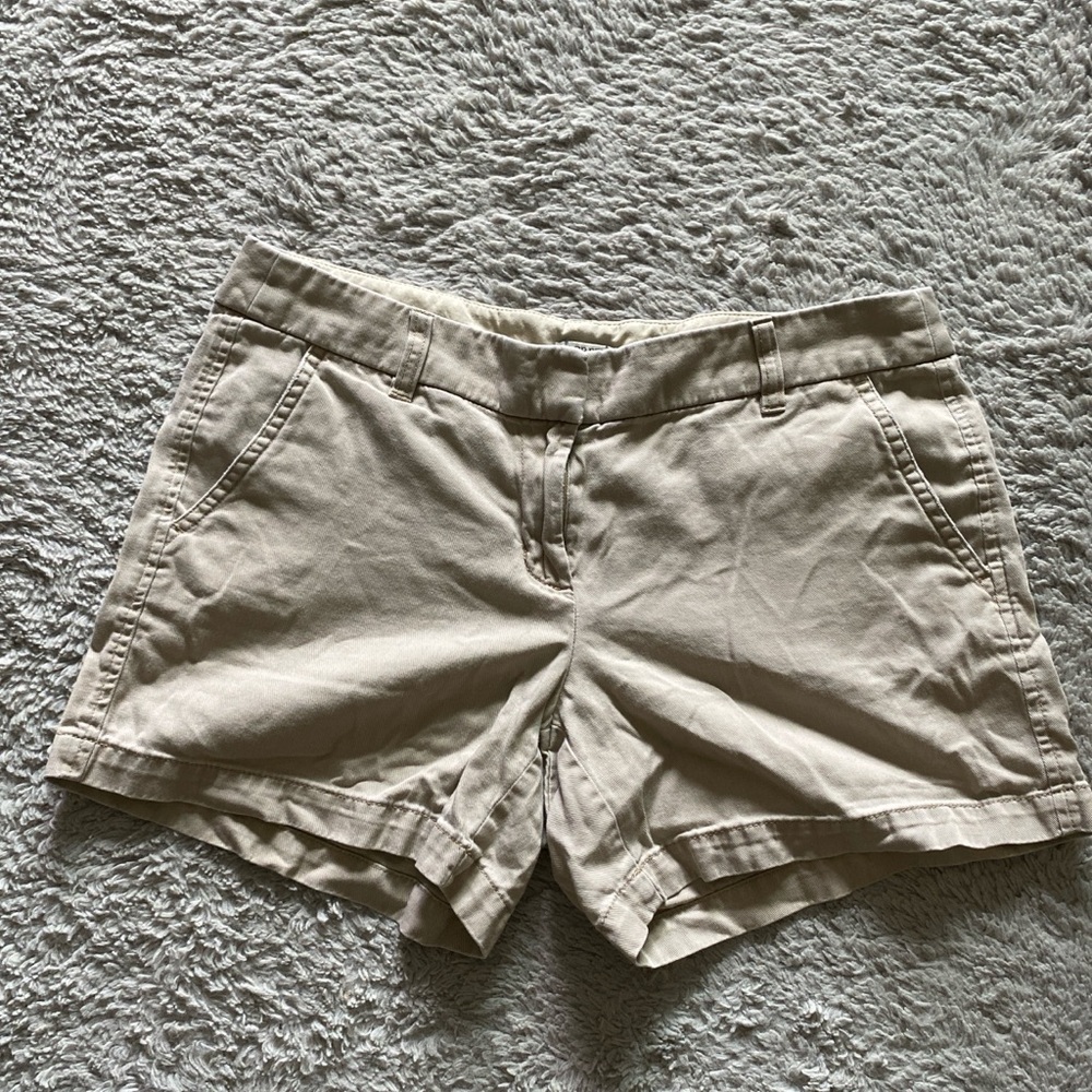 Tan and cream J.Crew shorts